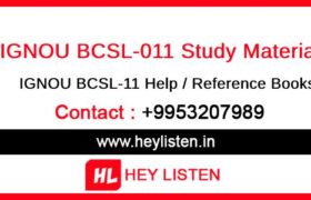 IGNOU BCSL11 Study Material