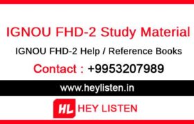 IGNOU FHD2 Study Material