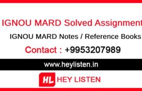 IGNOU MARD Solved Assignment