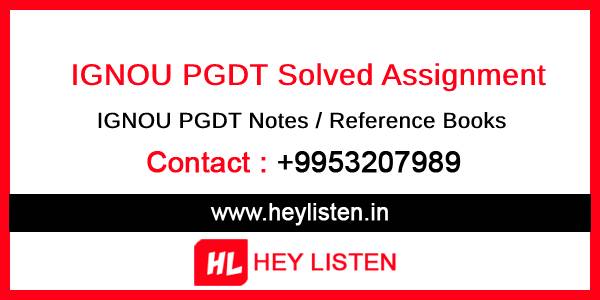 assignment solution ignou